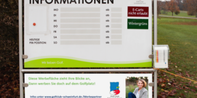 Infotafel Abschlag 1